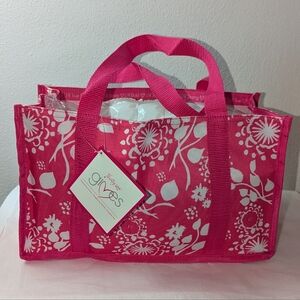 Thirty One Tote Gives Keep It Caddy Pink Floral  13" NWT  Empowering Women
